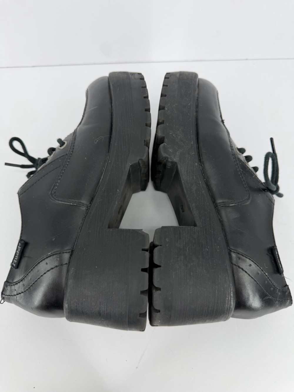 Vintage 90s y2k Mudd Chunky Heel Platform Oxford Penny Loafers Size 6.5 Punk - Picture 8 of 10